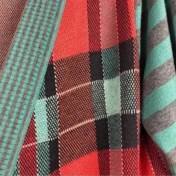 Matilda Jane Fall Plaid Long Open Front Cardigan Sweater M NWT - Picture 6 of 9